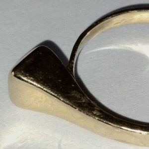RARE 14K Gold Gucci "Equestrian Collection" Horseshoe Nail ring (vintage, 1970)
